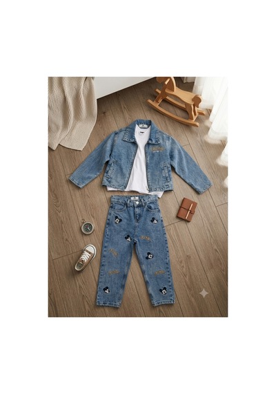 Uğur Bebe 3 Parça Erkek Çocuk Çizgi Film Karakterli Kot Takım Kot Ceket Kot Pantolon Beyaz Sweatshirt Şık Jean Kombin Günlük Spor Giyim Takımı Mickey Mouse Mavi Mavi Uğur Bebe 3 Parça Erkek Çocuk Çizgi Film Karakterli Kot Takım Kot Ceket Kot Pantolon Beyaz Sweatshirt Şık Jean Kombin Günlük Spor Giyim Takımı Mickey Mouse Mavi Mavi
