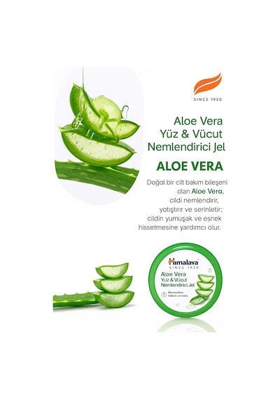 Aloe Vera Yüz Ve Vücut Nemlendirici Jel 300 Ml Serinletici, Yatıştırıcı