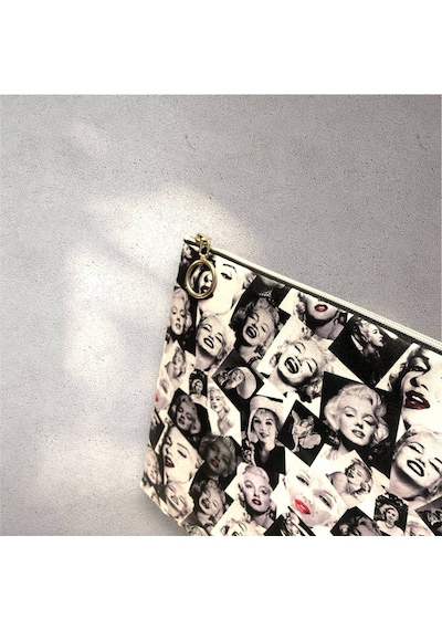 Herşey Nota Marilyn Monroe Figürlü Clutch Portföy Çanta Çok Renkli
