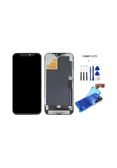 Tkgz - Apple Uyumlu iPhone 12 Pro Max Lcd Ekran Dokunmatik Gx Marka + Tamir Seti + Toz Bantı
