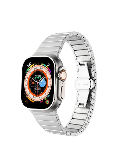 Goocamp Watch 7 41mm Kordon Uyumlu Krd-79 Metal Strap Kayış Clo- Gri