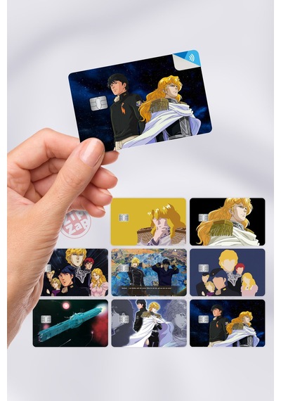 Ginga Eiyuu Densetsu Kart Kaplama Sticker 8 Adet Legend Of The Galactic Heroes Çok Renkli