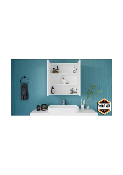 Rafineri 2 Kapaklı Aynalı Banyo Dolabı Mdf 6998 Rafineri 2 Kapaklı Aynalı Banyo Dolabı Mdf 6998