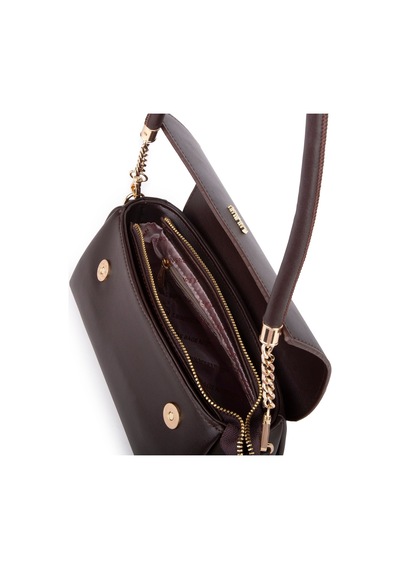 Nas Bag Kadın Sade Şık Omuz Ve Çapraz Çanta En 24 Cm Boy 12 Cm Kahverengi Diğer
