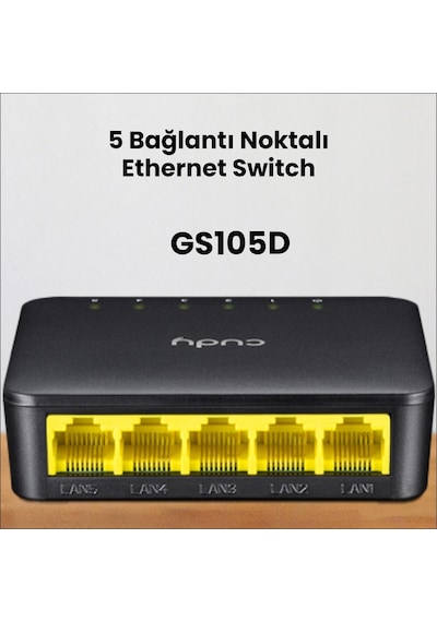 Cudy GS105D 10/100/1000 Mbps 5 Port Gigabit Yönetilemez Switch
