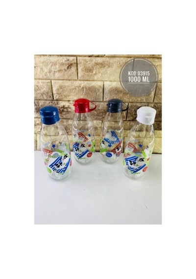 Titiz Süt - Su Şişesi 4 Adet Moo Bottle 1 Litre + Şişe Temizleme Fırçası Hediye