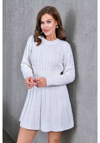 Flex Fashıon Saç Örgülü Trend Popüler Triko Mini Elbise Krem - 662242424 Krem - 662242424 Krem Flex Fashıon Saç Örgülü Trend Popüler Triko Mini Elbise Krem - 662242424 Krem - 662242424 Krem