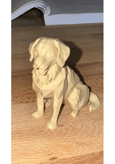 15cm Golden Retriever Figürü Odun Dokulu Görünüm Trend Ev Ofis Dekorasyon Aksesuarı