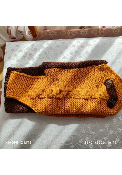 Busako Baby Ta-001 El Örgüsü Bebek Efe Yeleği/yelek-bebek-çocuk Kahverengi
