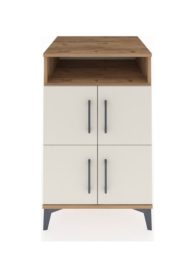 Kronos Komodin 2 Raflı 4 Kapaklı 60x59x96 Çam-aytaşı Atlas Çam