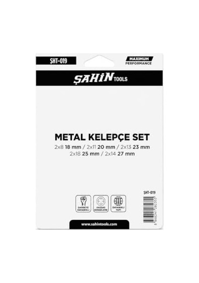 Dordoi Şahin 10 Parça Metal Kelepçe Seti Paslanmaz Hortum Kelepçesi 18-27 Mm Ayarlanabilir Sıkma Kel 0 - 10 CM