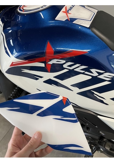 Hero Xpulse Beyaz Mavi Full Tank Pad Set 3d Sticker
