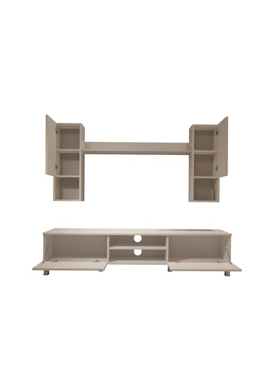 Decoraktiv Eko 5da Mdf Dvd Krom Ayaklı Tv Ünitesi Tv Sehpası Beyaz