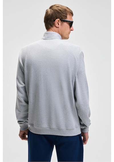Grımelange NESTOR Erkek Relaxed Fit Dik Yakalı Yarım Fermuarlı Uzun Kollu Grimelanj Sweatshirt