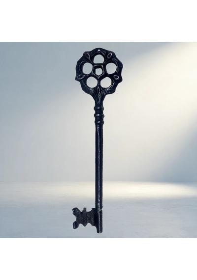 Vintage Çiçekli Dekoratif Anahtar Büyük Boy 220x56 Mm