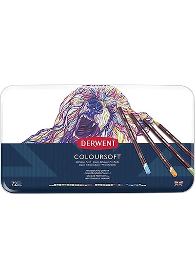 Derwent Coloursoft Kuru Boya 72'li Teneke Kutu