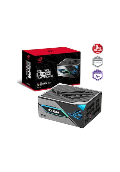 Asus Rog Thor 1000p3 1000w 80+ Platinum Atx 3.1 Gen 5.1 Full Modüler 135mm Fanlı Atx Psu