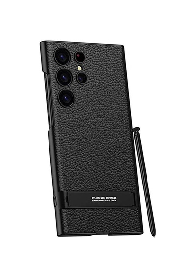 Galaxy Uyumlu S24 Ultra Kılıf Zore Kamera Korumalı Leather Dikey Standlı Ays Kapak 1