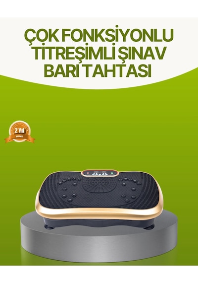 Titreşimli Egzersiz Platformu Evde Fitness Ve Kas Güçlendirme Siyah