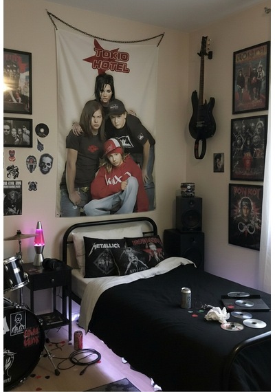 Owl Bag Tokio Hotel Red Star Logo Desenli Tasarım Duvar Halısı