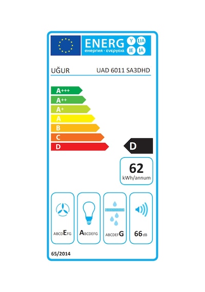Uğur UAD 6011 SA3DHD Duvar Tipi Ankastre Davlumbaz