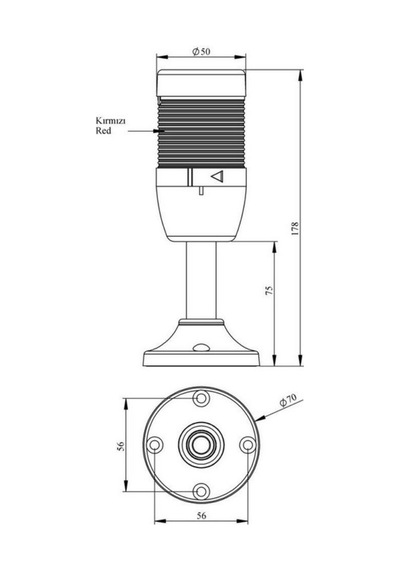 Emas Ik51f024xm03 50mm 24v Flas 100mm Al.ayaklı Teklı Ik