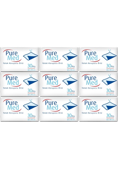Puremed Hasta Yatak Koruyucu 9 x 30'lu 60 x 90 CM