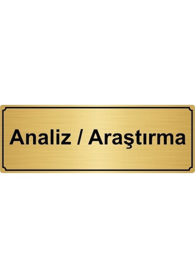 Gold Analiz Araştırma Yönlendirme Levhası 10cm X 20cm