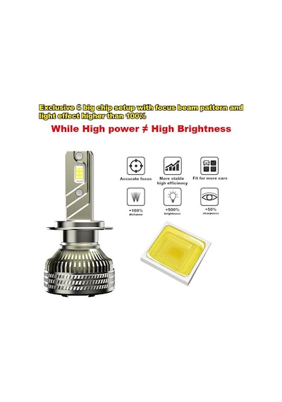H1 Delco U.s.a İnvictus Led Xenon Far Ultra Pro 20000 Lm Ufuk Çizgili Süper Güç