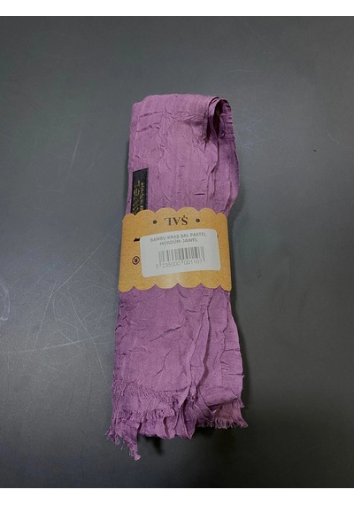 Bambu Kraş Şal Pastel Mürdüm-jawel Tek Renk