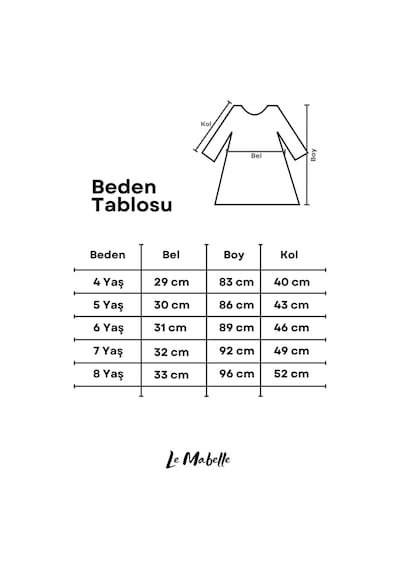 Le Mabelle Pudra Simli Uzun Tül Etekli Kız Çocuk Elbise - Harriet Pudra