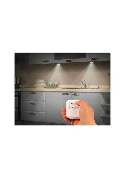 Led Işık Kablosuz Uzaktan Kumandalı Led Ampul Seti 3'lü Set Beyaz