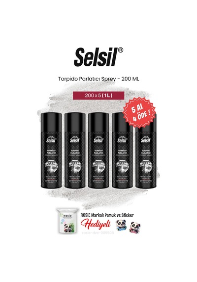 Selsil 5 Al 4 Öde Torpido Parlatıcı Sprey, 200 Ml Ve Rosie Pamuk 1 adet