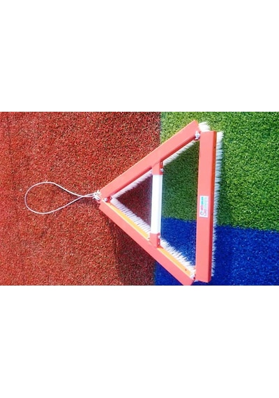 Silver Halı Kumlama Granül Fırçası 70 CM Üçgen Çok Renkli