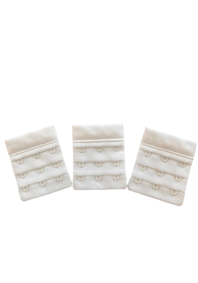 Endüstriyelkesim 3x3 Sütyen Uzatma Aparatı 51mm Genişlik Beyaz 3 Lü Paket Agraf Beyaz
