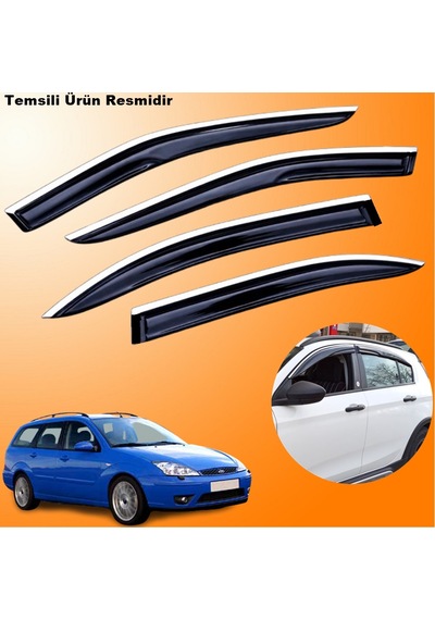 Ford Focus 1 Stw Mügen Cam Rüzgarlığı Abs Krom Nikelajlı Cam Rüzgarlığı 1998-2005 Arası 4 Lü Set