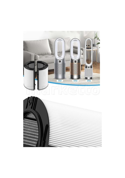 Dyson Purifier Hot+cool Hp09 Uyumlu Hava Temizleyici Filtresi / 965432-01 / 360 Hepa + Karbon