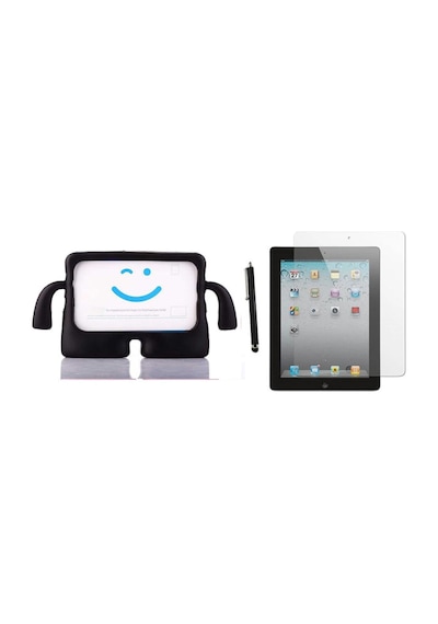 Ipad 3.nesil A1416 A1430 A1403 Kılıf Karakter Ibuy Silikon Kılıf + Ekran Koruyucu Arka Kapak