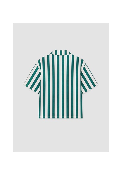 Lcw Young Ekru Gömlek Yaka Çizgili Kadın Pijama Takımı
