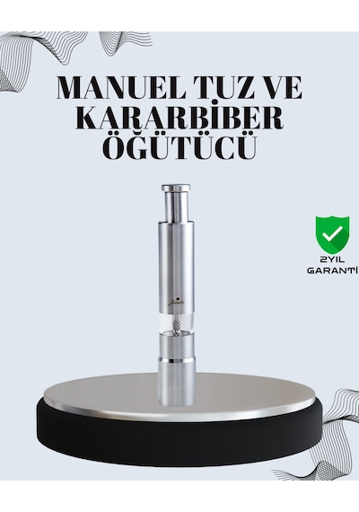Techmrt Tuz Ve Kararbiber Öğütücü - Şeffaf Akrilik Hazne