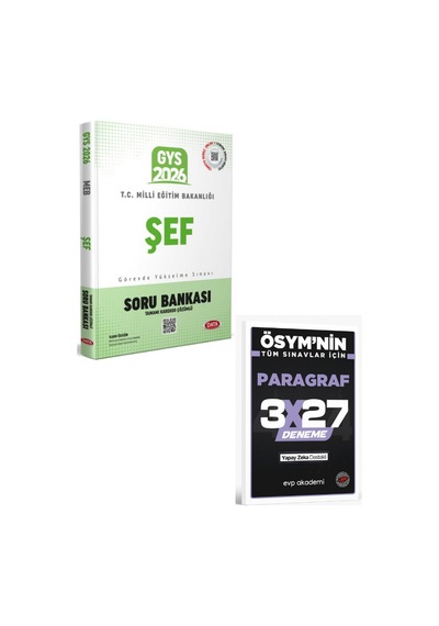 Data 2026 Milli Eğitim Bakanlığı Şef Gys Soru Bankası + Evp Akademi Paragraf