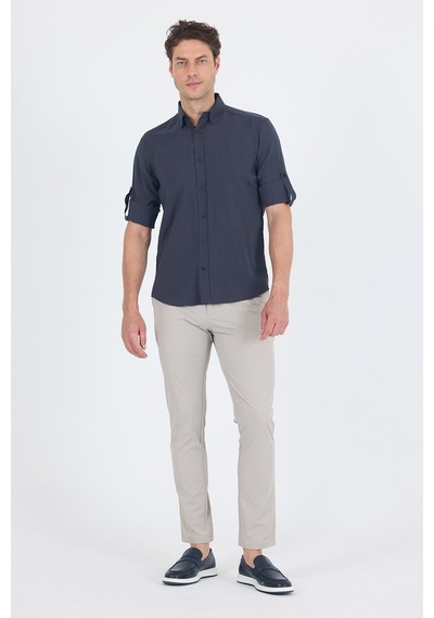 İmza Koyu Antrasit Kısalabilir Kol Smart Biritli Yaka Cepsiz Slim Fit Gömlek 1004250224 Koyu Antrasit İmza Koyu Antrasit Kısalabilir Kol Smart Biritli Yaka Cepsiz Slim Fit Gömlek 1004250224 Koyu Antrasit