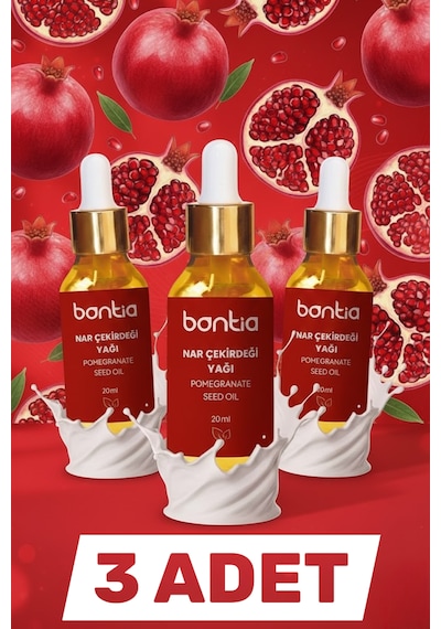Nar Çekirdeği Yağı 3x20 Ml Saf Soğuk Sıkım Cilt Yenileyici 60 ML
