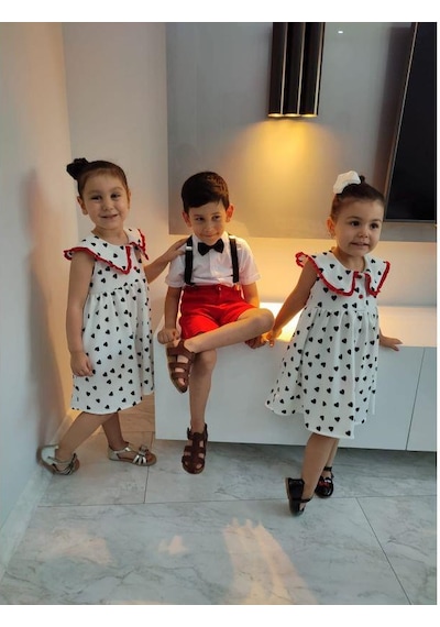 Modavals Kardeş Kombin 4 Parça Erkek Çocuk Şortlu Takım
