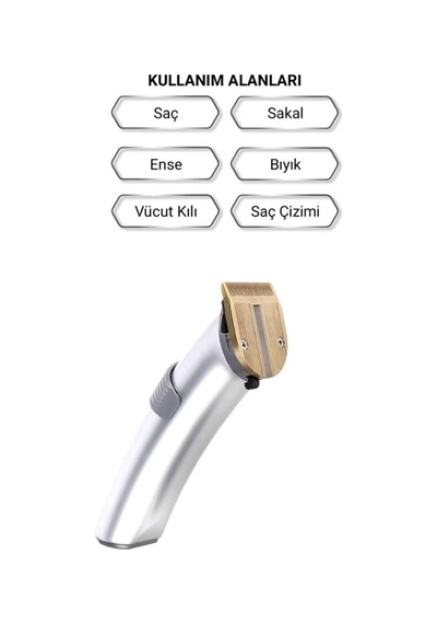Şarjlı Saç Sakal Kesme Tıraş Makinesi Erkek Tıraş Makine Seti
