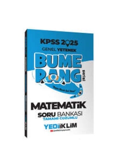 Yediiklim  Yayınları 2025 KPSS Genel Yetenek Bumerang Matematik Tamamı Çözümlü Soru Bankası