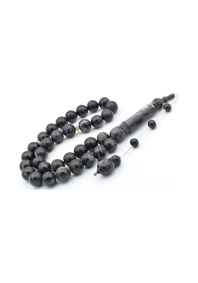 Sistemli Küre Kesim Dev Boy Siyah Koç Boynuzu Tesbih 12 Mm Siyah
