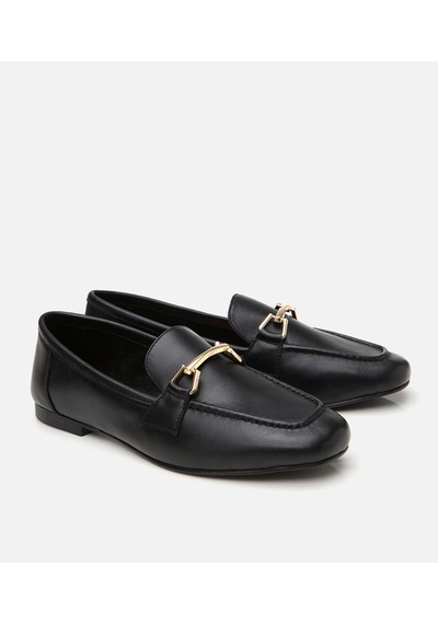 Hotiç Kadın Deri Bej Tokalı Loafer