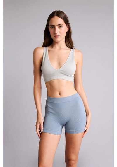 Defacto Fitilli Elastik Bel Açık Mavi Seamless Boxer I0628ax26hsbe746 Mavi-be746