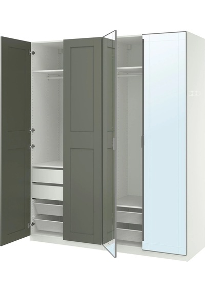 Ikea Çok Renkli Sağlam Kapaklı Gardırop 200x60x236 Cm